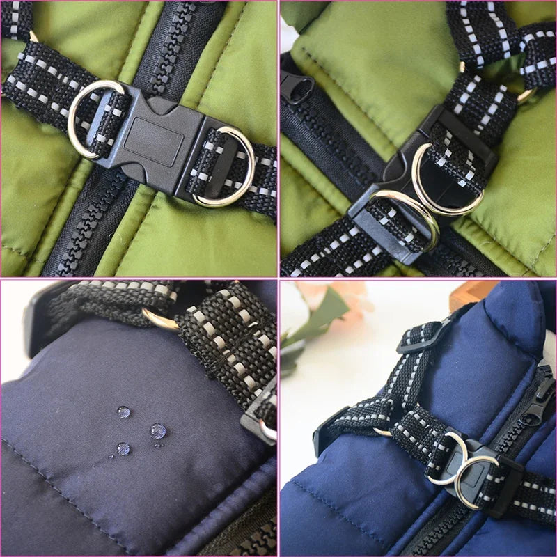 Winter Waterproof Dog Jacket Harness