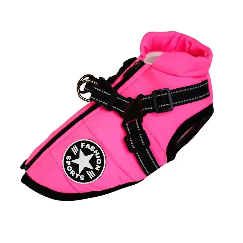 Winter Waterproof Dog Jacket Harness